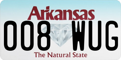 AR license plate 008WUG