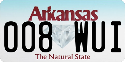 AR license plate 008WUI