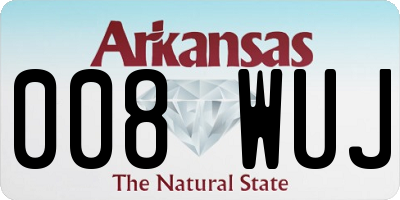 AR license plate 008WUJ