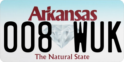 AR license plate 008WUK