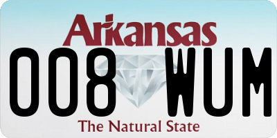 AR license plate 008WUM