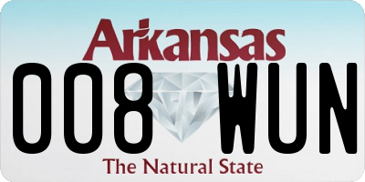 AR license plate 008WUN