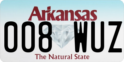 AR license plate 008WUZ