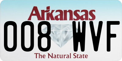 AR license plate 008WVF