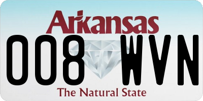 AR license plate 008WVN