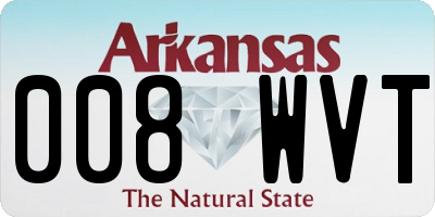 AR license plate 008WVT