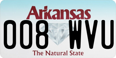 AR license plate 008WVU