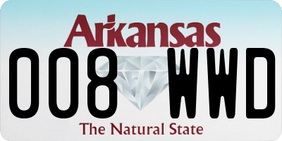 AR license plate 008WWD