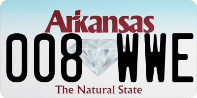 AR license plate 008WWE