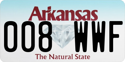 AR license plate 008WWF