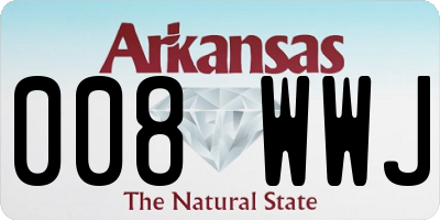 AR license plate 008WWJ