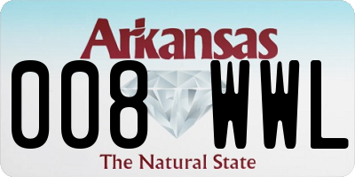 AR license plate 008WWL