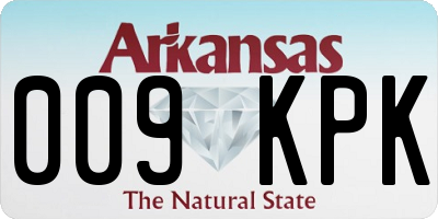 AR license plate 009KPK