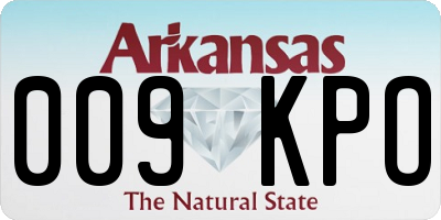 AR license plate 009KPO