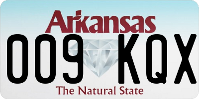 AR license plate 009KQX