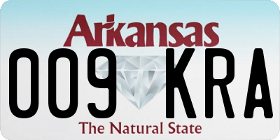 AR license plate 009KRA