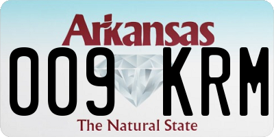 AR license plate 009KRM