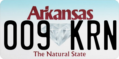 AR license plate 009KRN