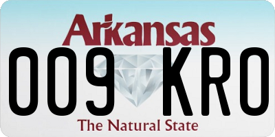 AR license plate 009KRO