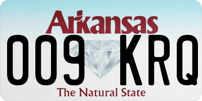 AR license plate 009KRQ