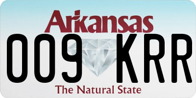AR license plate 009KRR
