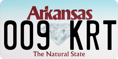 AR license plate 009KRT