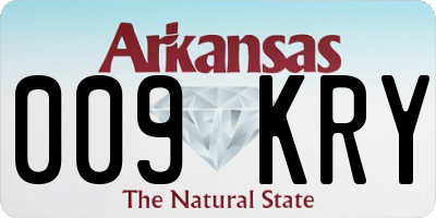 AR license plate 009KRY