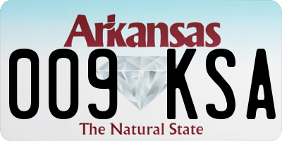 AR license plate 009KSA