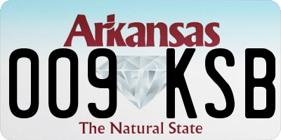 AR license plate 009KSB