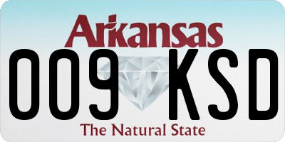 AR license plate 009KSD
