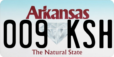 AR license plate 009KSH