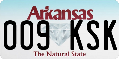 AR license plate 009KSK