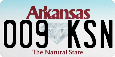 AR license plate 009KSN