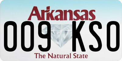 AR license plate 009KSO