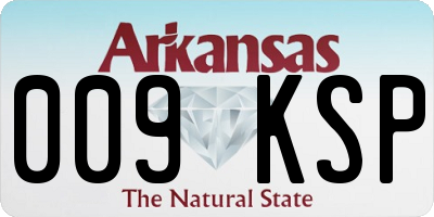 AR license plate 009KSP