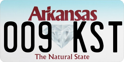 AR license plate 009KST