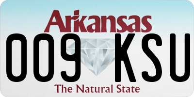 AR license plate 009KSU