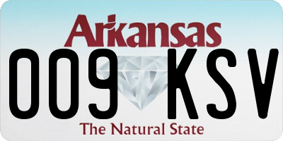 AR license plate 009KSV