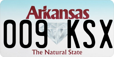 AR license plate 009KSX