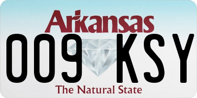AR license plate 009KSY