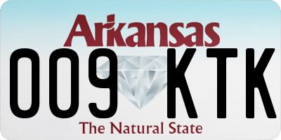 AR license plate 009KTK