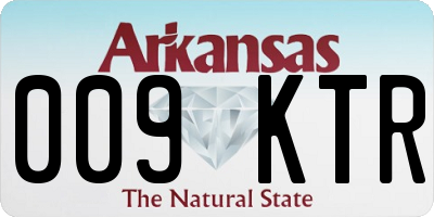 AR license plate 009KTR
