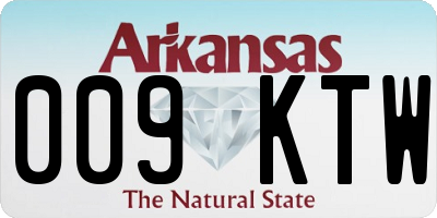 AR license plate 009KTW
