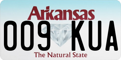 AR license plate 009KUA