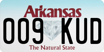 AR license plate 009KUD