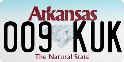AR license plate 009KUK