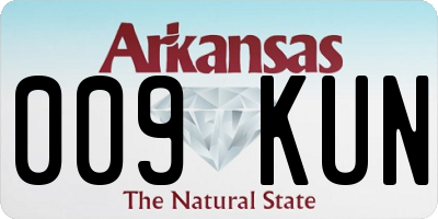 AR license plate 009KUN