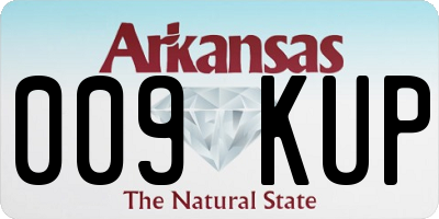AR license plate 009KUP