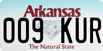 AR license plate 009KUR