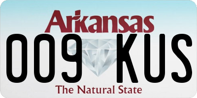 AR license plate 009KUS